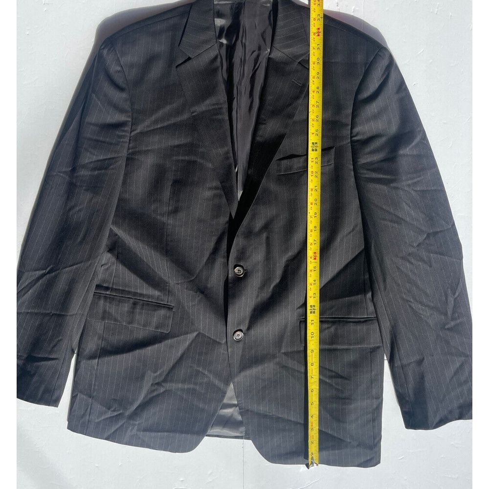 Lauren‎ Ralph Lauren Mens 2-Button Blazer Sport Coat Charcoal Stripe Size 44L - Picture 3 of 5